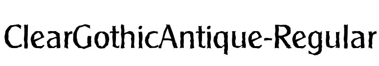 ClearGothicAntique-Regular font preview