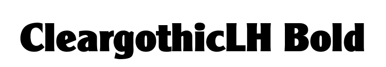 CleargothicLH Bold font preview