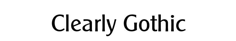 Clearly Gothic font preview