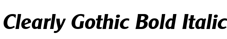Clearly Gothic Bold Italic font preview