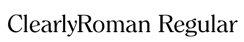 ClearlyRoman Regular font preview