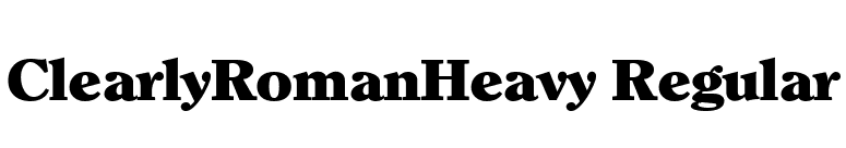 ClearlyRomanHeavy Regular font preview