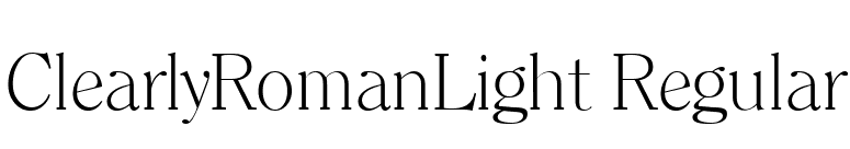ClearlyRomanLight Regular font preview