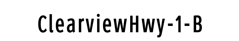 ClearviewHwy-1-B font preview