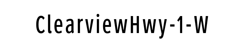 ClearviewHwy-1-W font preview