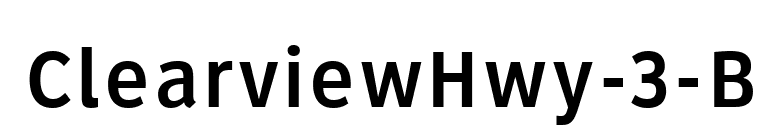 ClearviewHwy-3-B font preview