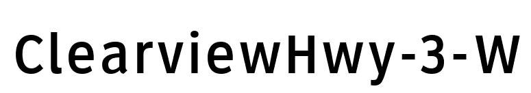 ClearviewHwy-3-W font preview