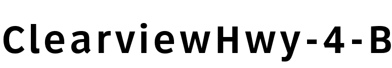 ClearviewHwy-4-B font preview