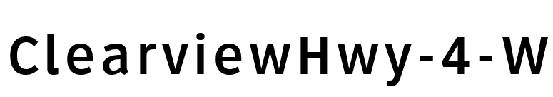 ClearviewHwy-4-W font preview
