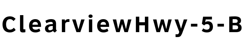 ClearviewHwy-5-B font preview