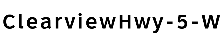 ClearviewHwy-5-W font preview