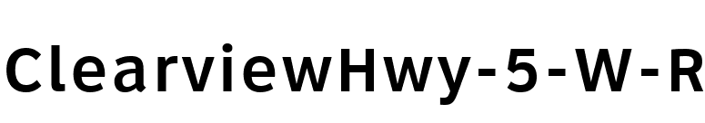 ClearviewHwy-5-W-R font preview