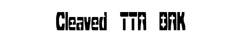 Cleaved TTR BRK font preview