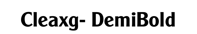 Cleaxg- DemiBold font preview