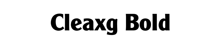 Cleaxg Bold font preview