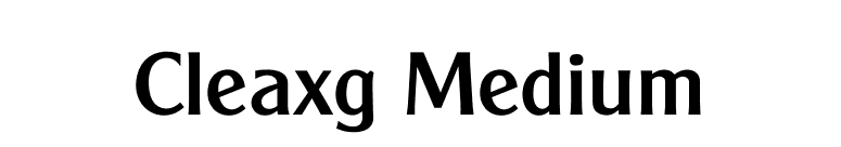 Cleaxg Medium font preview