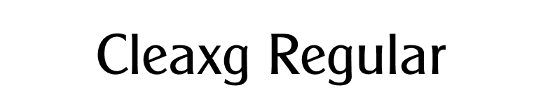 Cleaxg Regular font preview
