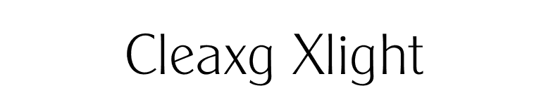 Cleaxg Xlight font preview