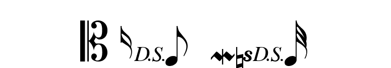 Clef Notes font preview