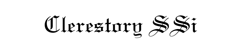 Clerestory SSi font preview