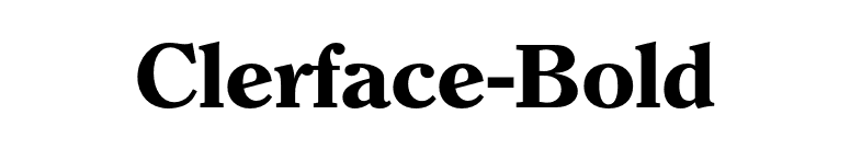 Clerface-Bold font preview