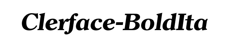 Clerface-BoldIta font preview