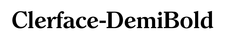 Clerface-DemiBold font preview