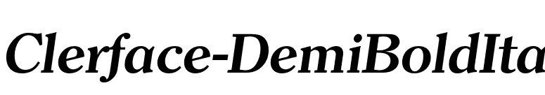 Clerface-DemiBoldIta font preview