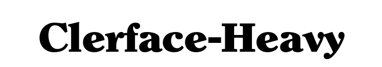 Clerface-Heavy font preview