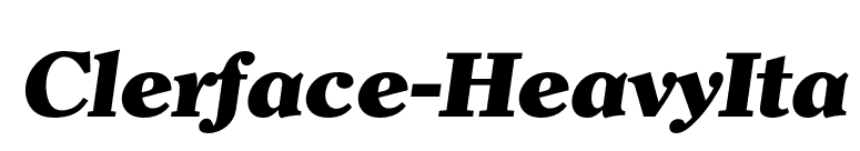 Clerface-HeavyIta font preview