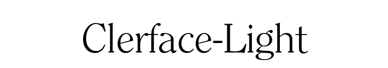 Clerface-Light font preview