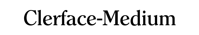 Clerface-Medium font preview