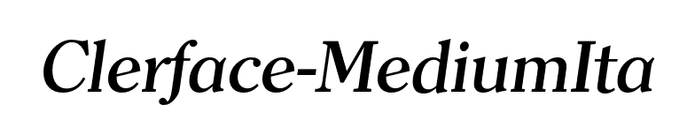 Clerface-MediumIta font preview