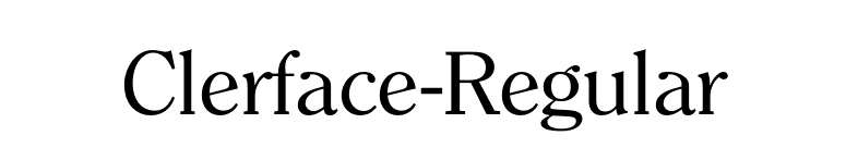 Clerface-Regular font preview