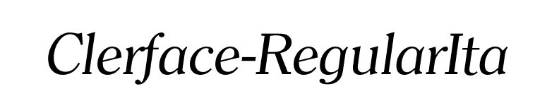 Clerface-RegularIta font preview