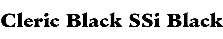 Cleric Black SSi Black font preview