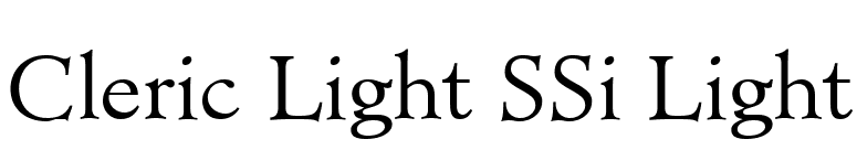 Cleric Light SSi Light font preview