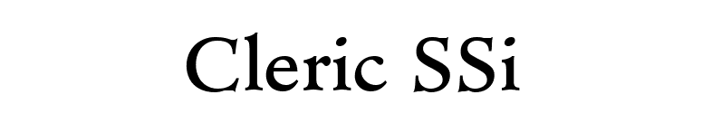 Cleric SSi font preview
