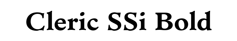 Cleric SSi Bold font preview