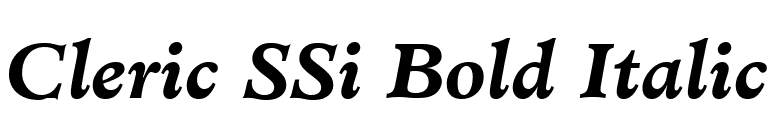 Cleric SSi Bold Italic font preview