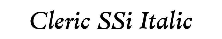 Cleric SSi Italic font preview
