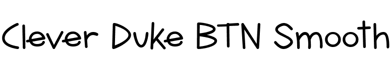 Clever Duke BTN Smooth font preview