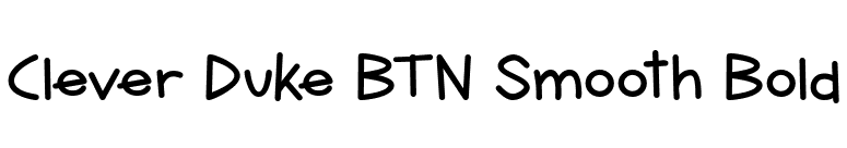 Clever Duke BTN Smooth Bold font preview