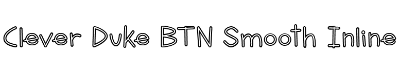 Clever Duke BTN Smooth Inline font preview