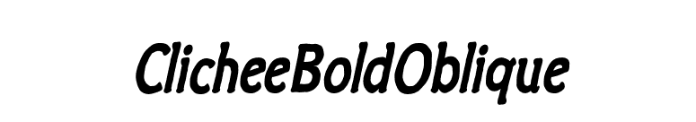 ClicheeBoldOblique font preview