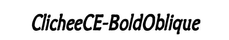 ClicheeCE-BoldOblique font preview