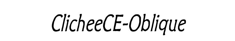 ClicheeCE-Oblique font preview