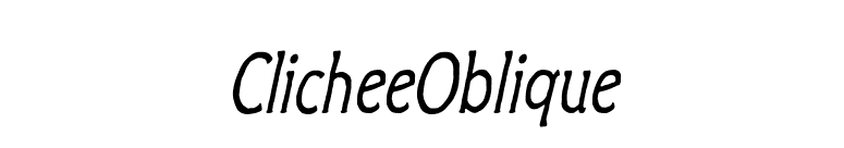 ClicheeOblique font preview