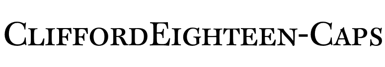 CliffordEighteen-Caps font preview