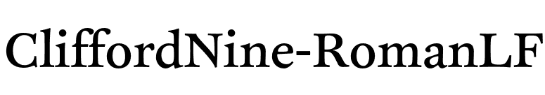 CliffordNine-RomanLF font preview